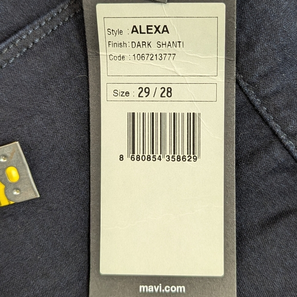 Mavi Alexa Mid- Rise Skinny Jeans In Dark Shanti Size 29/28 - Picture 5 of 12